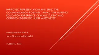 Improving Nursing Education Experience for Male Students and CRNAs