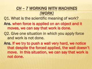 Work, Simple Machines, and Tools in Science