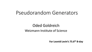 Pseudorandom Generators: Theoretical Framework and Applications