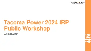 2024 Tacoma Power IRP Public Workshop Review and Recommendations