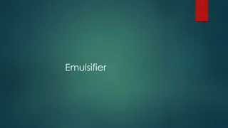 Emulsifiers, Emulsification, and Ice Cream