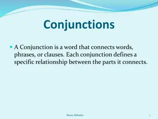 Conjunctions and Their Types