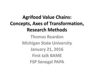 Value Chains Transformation Research Methods & Concepts