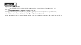 Manufactured Methods for Obtaining Petroleum Asphalts