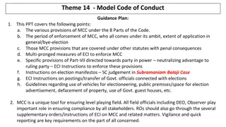 Guidance on Model Code of Conduct Provisions for Elections