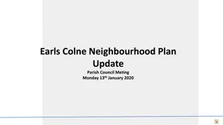 Earls Colne Neighbourhood Plan Update and Funding Situation