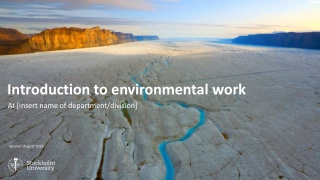 Stockholm University Environmental Work Overview