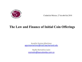 Law and Finance of Initial Coin Offerings in 2018
