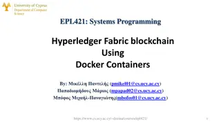 Hyperledger Fabric Blockchain Systems Programming using Docker Containers