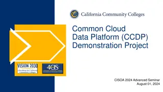 Enhancing Student Pathways with Common Cloud Data Platform Demonstration Project