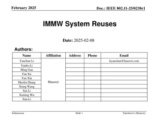 IEEE 802.11-25/0238r1 IMMW System Reuses & Market Trends