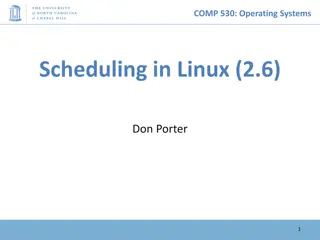 Linux Operating Systems Scheduling Overview