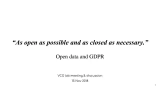 Open Data and GDPR in Science: Lab Meeting Insights