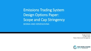 Exploring Emissions Trading System Design in Bosnia and Herzegovina