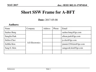 IEEE 802.11-17/0745r0 Short SSW Frame for A-BFT Proposal