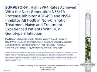 High SVR4 Rates Achieved with ABT-493 and ABT-530 in HCV Genotype 3 Patients