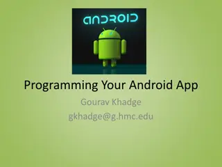 Developing Android Apps: Language, IDE, Manifest, and More