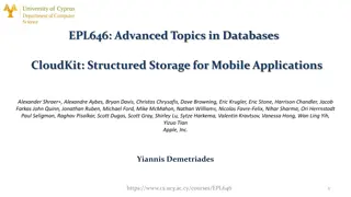 Structured Storage for Mobile Applications with CloudKit