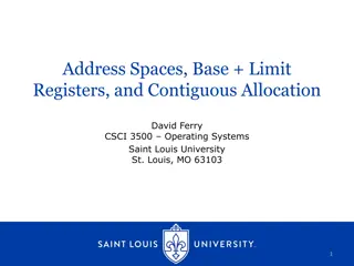 Address Spaces and Base Limit Registers in Operating Systems
