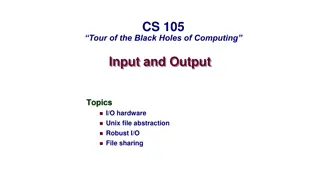 Exploring Input and Output Topics in Computing