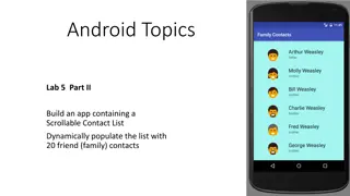 Dynamic Contact List Creation in Android App