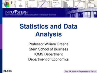Statistical Analysis in Multiple Regression and Hypothesis Testing