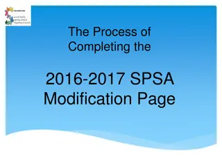 Completing 2016-2017 SPSA Modification Process