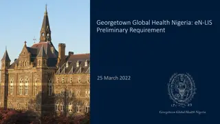 Systems Requirement Development for eN-LIS in Global Health Nigeria
