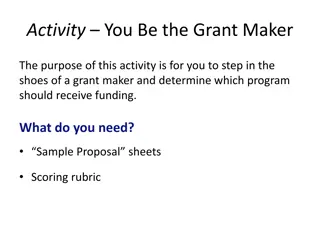 Grant Maker Activity: Step into the Role of Funders