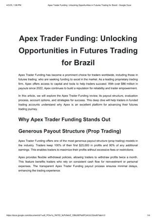 Apex Trader Funding Unlocking Opportunities in Futures Trading for Brazil