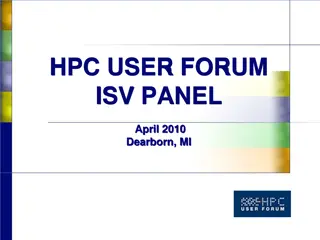 HPC User Forum ISV Panel Discussion