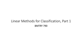 Methods for Classification in Data Analysis