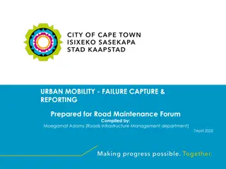 Urban Mobility Failure Capture & Reporting for Road Maintenance