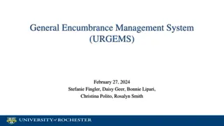 University Encumbrance Management System Updates & Enhancements