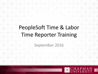 Efficient PeopleSoft Time & Labor Training Overview