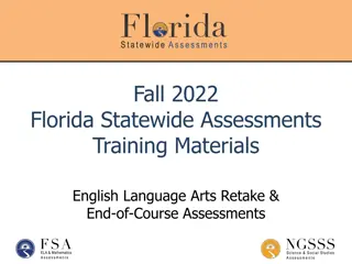 Florida Statewide Assessments Fall 2022 English Language Arts Training Materials