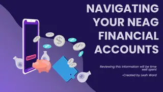 Neag Financial Accounts - Overview, Reports, Expenditures, and Terminology