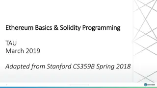 Ethereum Basics and Solidity Programming