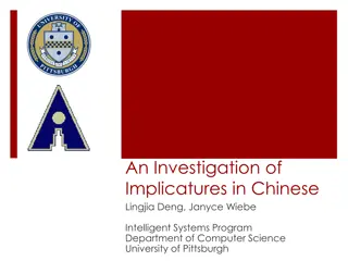 Investigation of Implicatures in Chinese