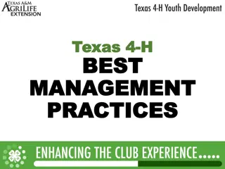 Texas 4-H Club Chartering and Management Practices