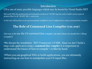 Setting up and Building C# Applications Using Command Line Compiler