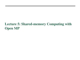 Shared-memory Computing with Open MP and Pragmas