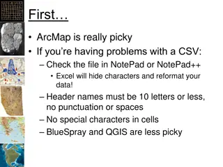 Troubleshooting ArcMap CSV Issues and Best Practices