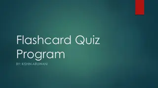 Innovative Flashcard Quiz Program by Kishin Aruwani