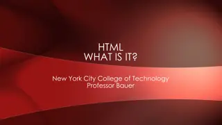 HTML Basics and Web Page Structure