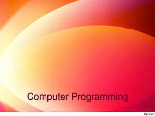 Introduction to Computer Programming and Learning Expectations