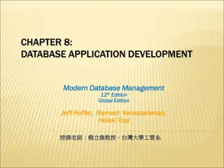 Client/Server Architectures and Application Development Overview