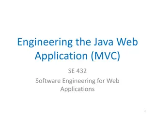 Engineering Java Web Application MVC Model 1 Architecture Overview