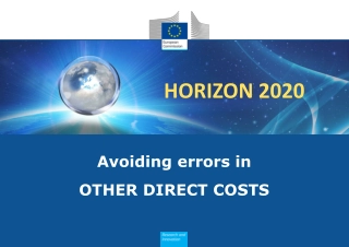 Guidelines for Direct Costs in H2020 Funding