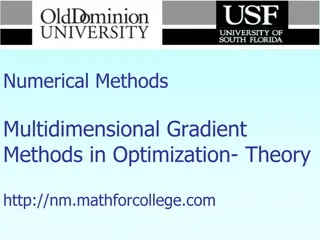 Multidimensional Gradient Methods in Optimization Theory Overview
